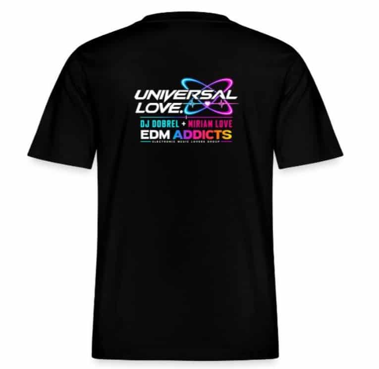 Universal Love black T-shirt